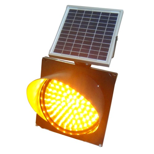 Đèn tín hiệu giao thông năng lượng mặt trời  D300- Ánh sáng vàng